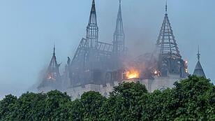 Großbrand im Hafen von Odessa