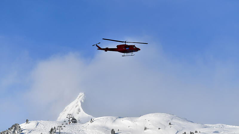 Hubschrauber Schnee Lawine