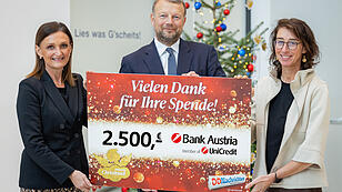 UniCredit Bank Austria - Christkindl Scheckübergabe