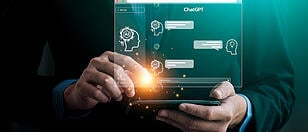 Chatgpt Chat with AI or Artificial Intelligence technology, business use AI smart technology by inputting, deep learning Neural networks to understand, respond to user inputs. future technology